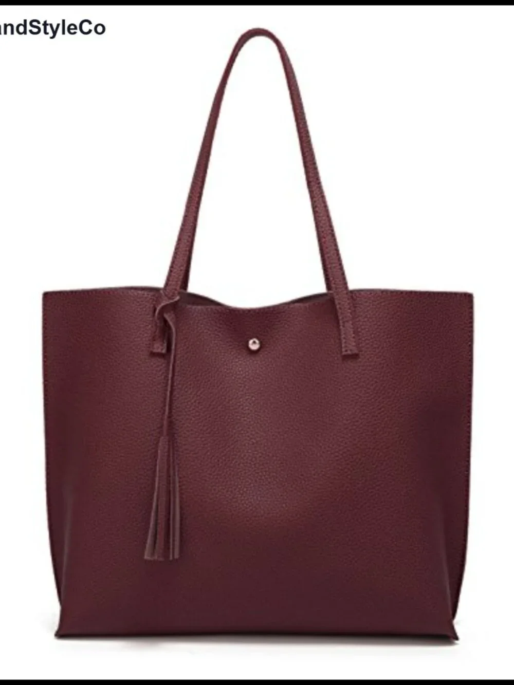 Soft Faux Leather Tote Shoulder Bag Tassel Big Capacity Handbag